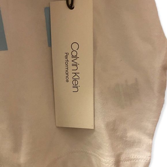 🆕 Calvin Klein Performance Multi Colour Logo Slight Crop Waisted Tee - Picture 5 of 7
